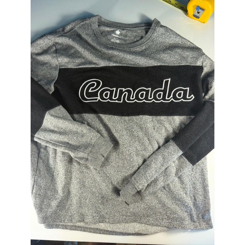 Canadiana Men's Colorblock Canada Graphic Crewneck Pullover Sweatshirt  Xl